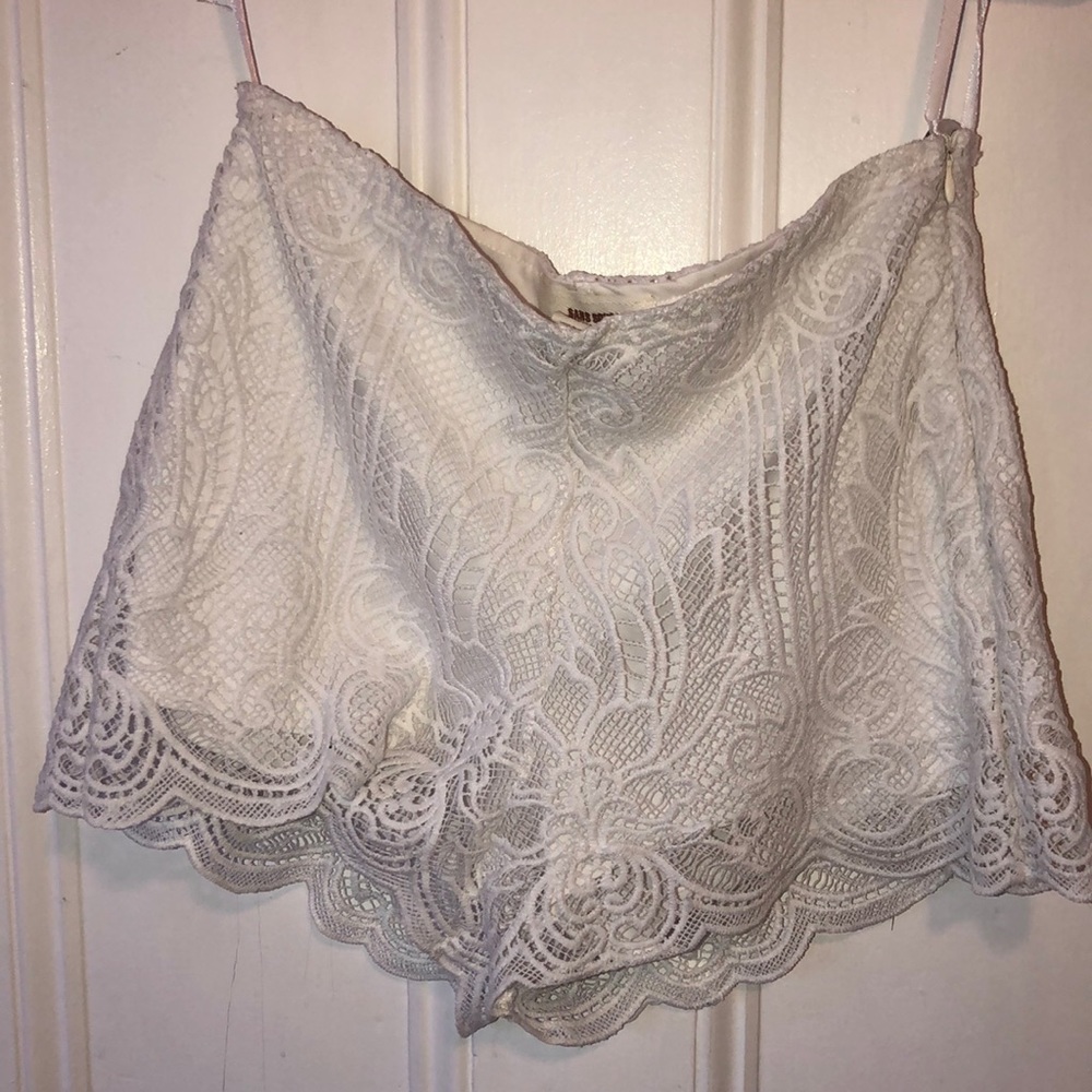 White Lace Shorts